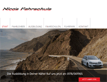 Tablet Screenshot of nicos-fahrschule.de